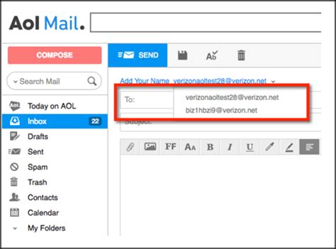emails inbox aol verizon